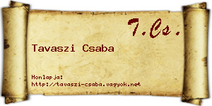 Tavaszi Csaba névjegykártya